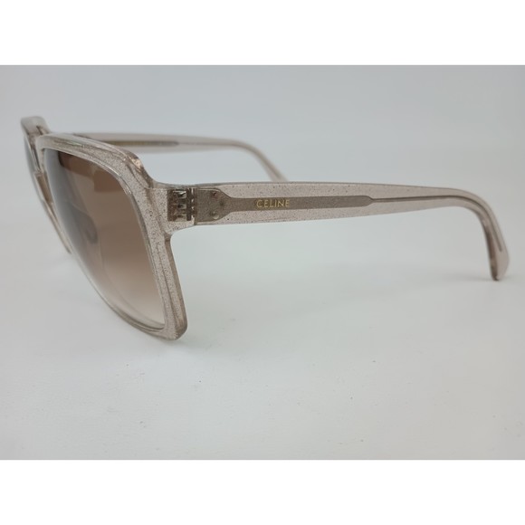 Celine Women\'s Clear Glitter Oversized Sunglasses CL40146I 73F